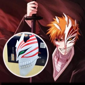 Ichigo Kurosaki Half-Face Mask – Bleach Anime Cosplay Accessory