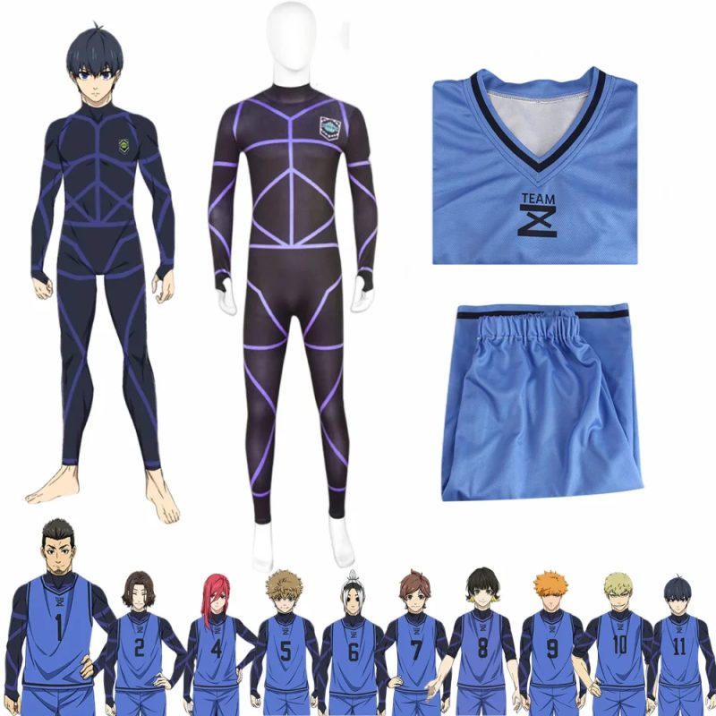 Cosplay Yoichi Isagi Blue Lock Blue Jersey - Premium Costume - Image 5