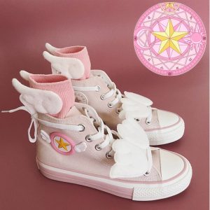 Sakura Kinomoto Cosplay Shoes – Cardcaptor Sakura Pink Shoes & Socks Set