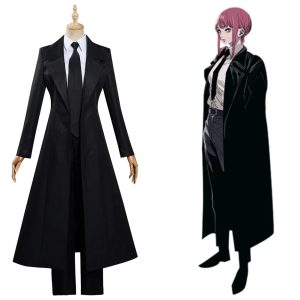 Makima Cosplay Costume – Chainsaw Man Manga Black & White Suit