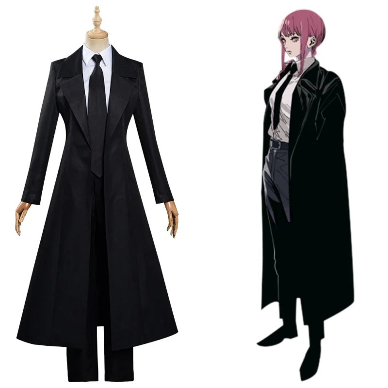 Makima Cosplay Costume – Chainsaw Man Manga Black & White Suit