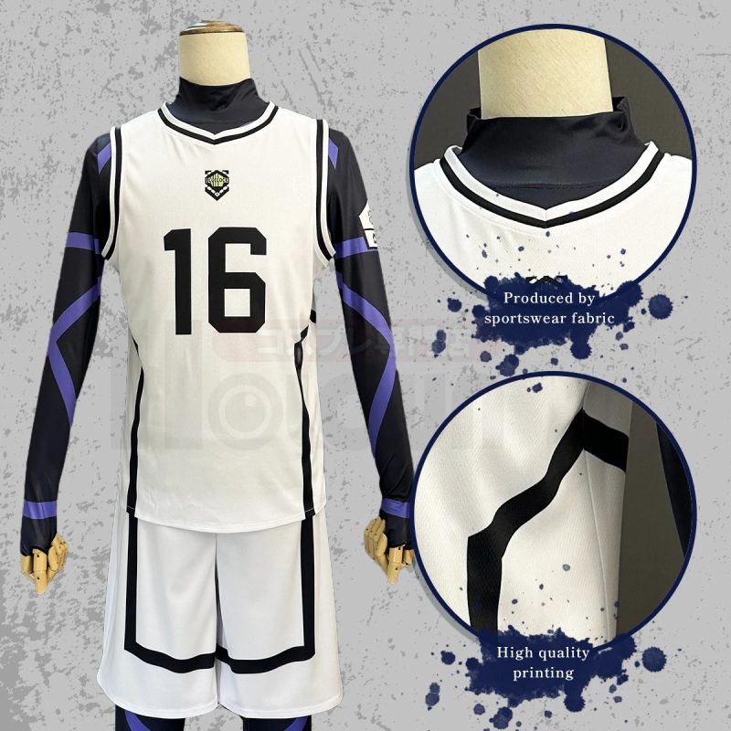 Cosplay Meguru Bachira - Blue Lock Anime Costume (White) - Image 4