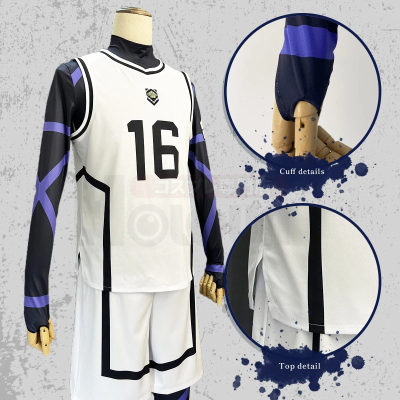 Cosplay Meguru Bachira - Blue Lock Anime Costume (White) - Image 3