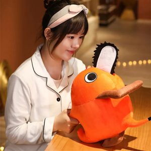 Pochita Plush Toy – Chainsaw Man Cosplay Orange Cuddly Stuffed Animal