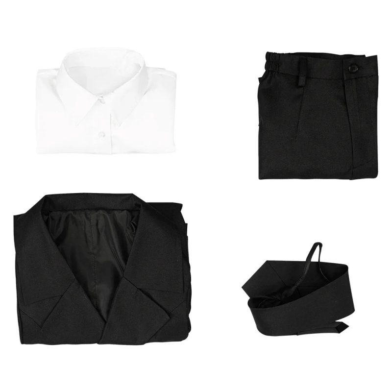 Makima Cosplay Costume – Chainsaw Man Manga Black & White Suit - Image 4