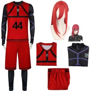 Cosplay Hyoma Chigiri - Blue Lock Anime Costume (Red)