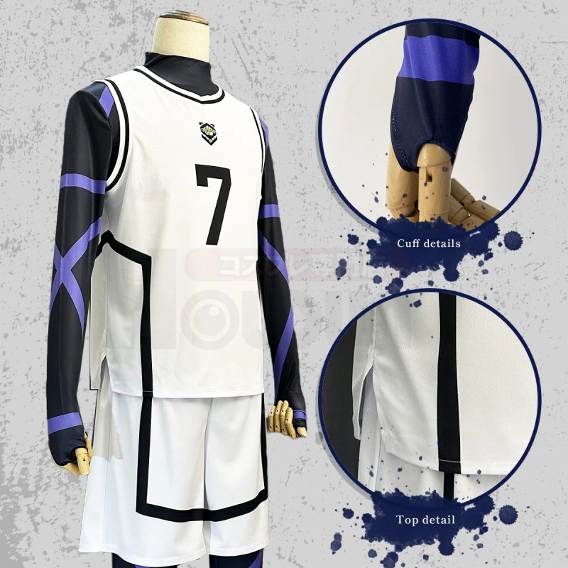 Cosplay Seishiro Nagi - Blue Lock Anime Costume (White) - Image 4
