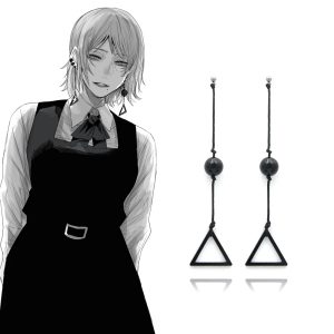 Makima Cosplay Earrings – Chainsaw Man Black Earrings Accessory